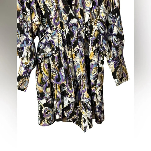 IRO Black and Purple Damie Dress Size 40 - Picture 5 of 9